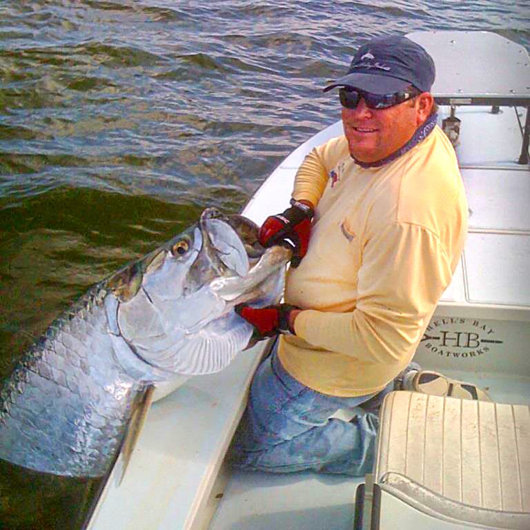Andy Thompson with a tarpon