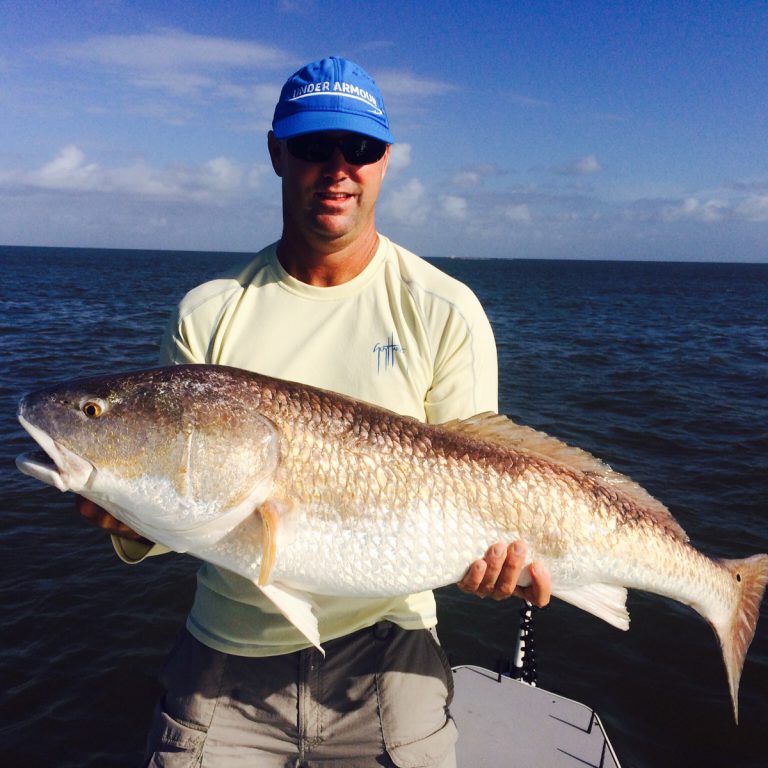 Huge redfish on fly with Andy Thompson in the Florida Keys